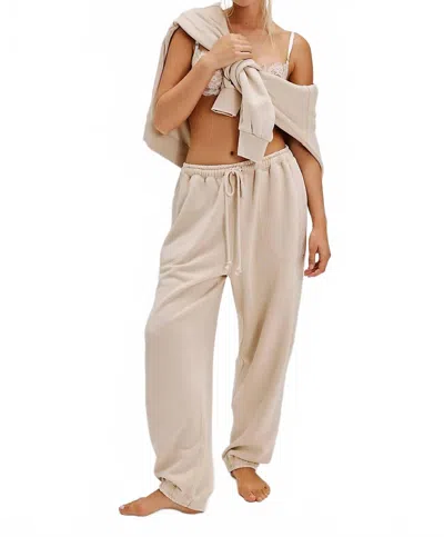 Free People Slow It Down Jogger Pants In Morning Oat In White
