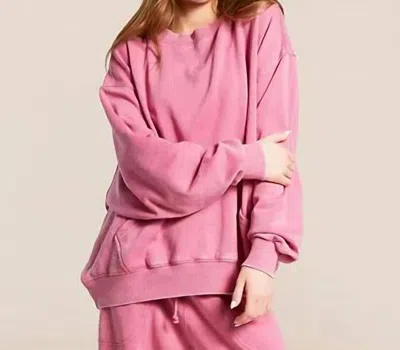 Free People Slow It Down Pullover Sweater In Cashmere Rose In Multi