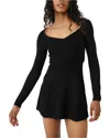 Free People Small World Mini Dress In Black In Black