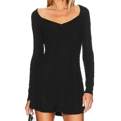 Free People Small World Mini Sweater Dress In Black