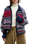Free People Snowdrift Cardigan In Festive Combo
