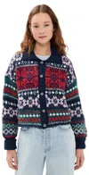 Free People Snowdrift Cardigan In Festive Combo