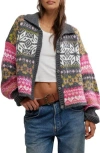 Free People Snowdrift Cardigan Sweater In Frozen Flower Combo