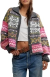 Free People Snowdrift Cardigan Sweater In Frozen Flower Combo
