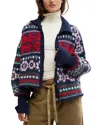 Free People Snowdrift Cardigan In Festive Combo