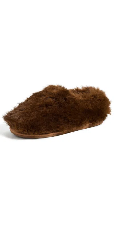 Free People Snowed In Slippers Mink In Brown