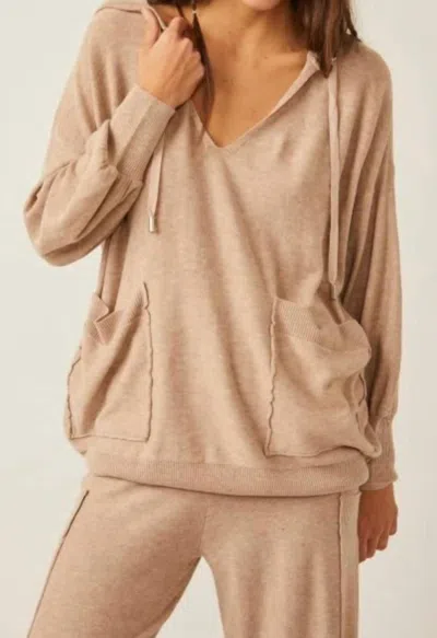 Free People Snuggle Season Pullover In Oatmeal In White