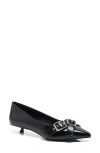 Free People So '90s Pointed Toe Kitten Heel Pump In Black