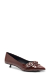 Free People So '90s Pointed Toe Kitten Heel Pump In Brown