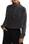 Free People So Fly Henley Layer Jacket In Black In Gray