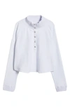 Free People So Fly Cotton Henley Top In White
