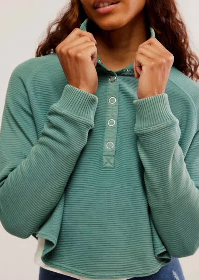 Free People So Fly Henley Layer In Coddy Midnight Jade In Multi