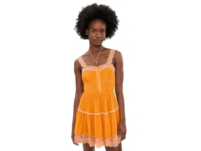 Free People So In Love Mini Slip Women's Underwear Iceland Poppy: Md (women's 8-10) In Yellow