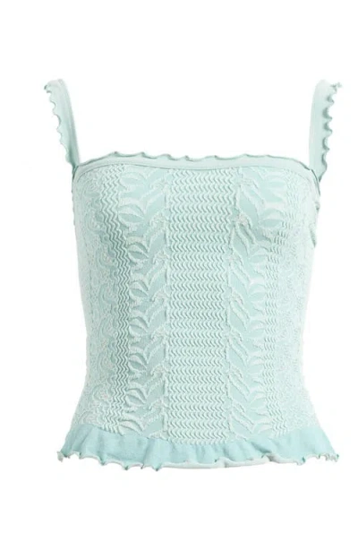 Free People So Soft Square Neck Camisole In Blue