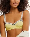 Free People So Sweet Balconette Underwire Bra In Pasta Combo