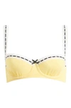 Free People So Sweet Balconette Underwire Bra In Pasta Combo In Yellow
