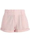 Free People Solar Flare Baja Cotton Gauze Shorts In Pink