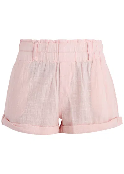 Free People Solar Flare Baja Cotton Gauze Shorts In Pink