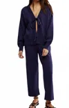 Free People Solar Sweater Set In Navy