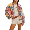 Free People Soleil Beach Jacket Tropical Combo In Multi