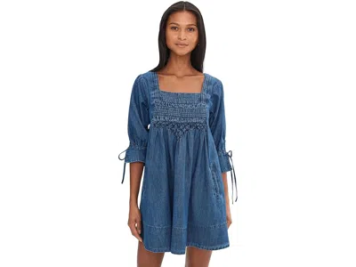 Free People Sonora Denim Mini Dress In Multi