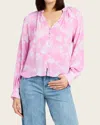 Free People Sophia Floral Blouse In Pink