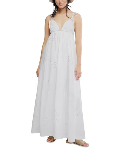 Free People Sorrento Stroll Eyelet Lace Maxi Dress In White