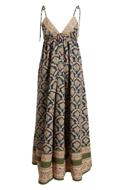 Free People Sorrento Stroll Print Maxi Dress In Brown