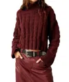 Shop Free People Soul Searcher Moc Sweater In Wine In Pink