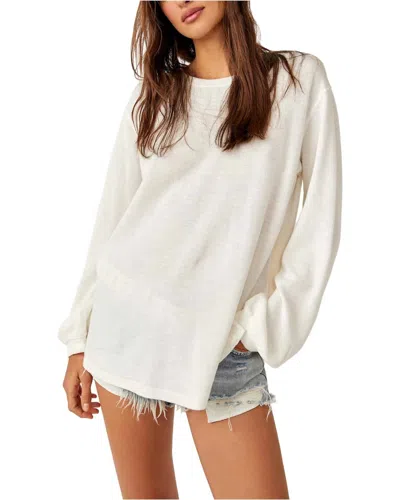 Free People Soul Song Long Sleeve Tee In White
