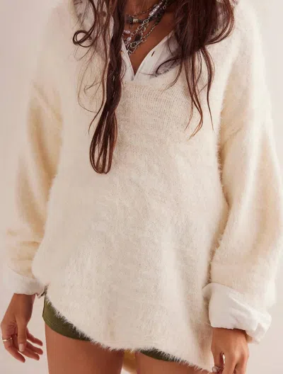Free People Sparrow Pullover In Ivory In Multi