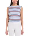 Free People Stripe Sport Mode Muscle T-shirt In Gray