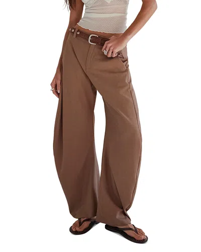 Free People Spotlight Barrel Pants In Brown