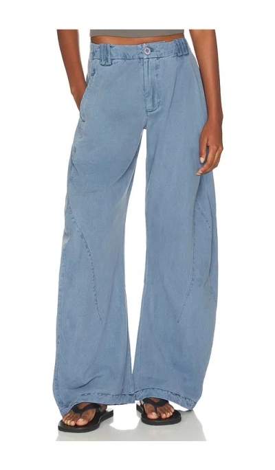 Free People Spotlight Trouser In Blue