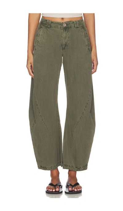 Free People Spotlight Washed Trouser In Green