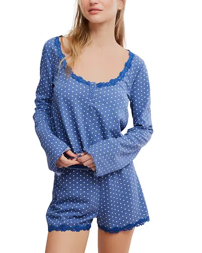 Free People Spring Break Sleep Set In Blue