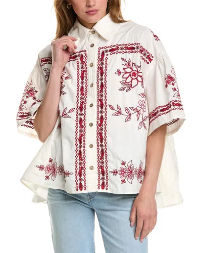 Free People Spring Refresh Vacation Shirt In Red