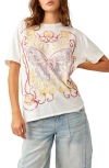 FREE PEOPLE SPRING SHOWERS OVERSIZE COTTON GRAPHIC T-SHIRT