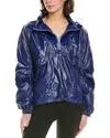 Free People Spring Showers Solid Rain Jacket In Blue