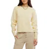 Free People Spring Street Cotton Crewneck Sweater In Neutral
