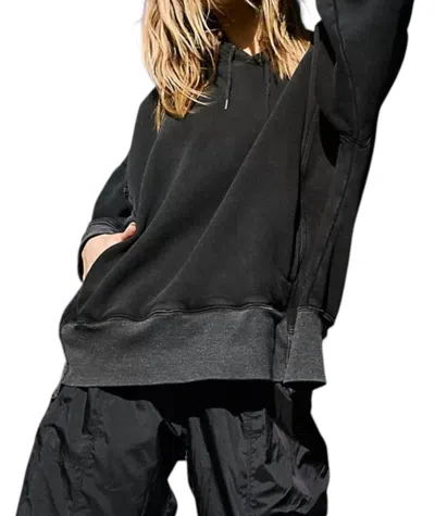 Free People Sprint To The Finish Hoodie In Black