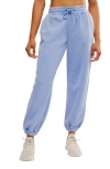Free People Sprint To The Finish Seamed Sweatpants In Blueberry
