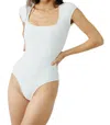 Free People Square Eyes Bodysuit In White In White