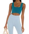 Free People Square Neck Good Karma Bra In Bluegrass In Blue