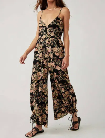 FREE PEOPLE STAND OUT PRINTED ONE PIECE IN BLACK COMBO