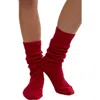 Free People Staple Slouch Socks In Poppy