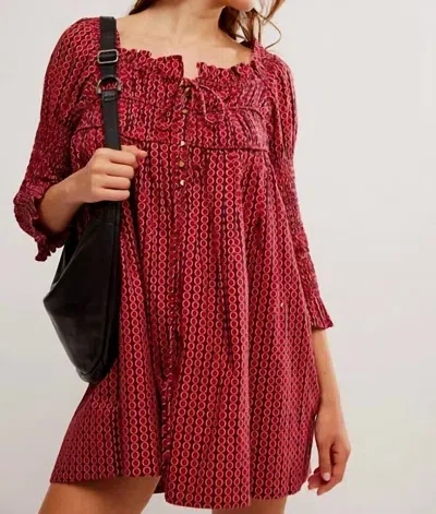 Free People Star Dip Mini Dress In Glass Roses Combo In Multi