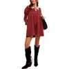 Free People Star Dip Tiered Smocked Button Front Cotton Dress In Glass Roses Combo