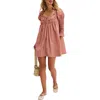 Free People Star Dip Tiered Smocked Button Front Cotton Dress In Glass Roses Combo
