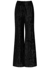 Free People Star Sign Pleated Velvet Trousers In Black